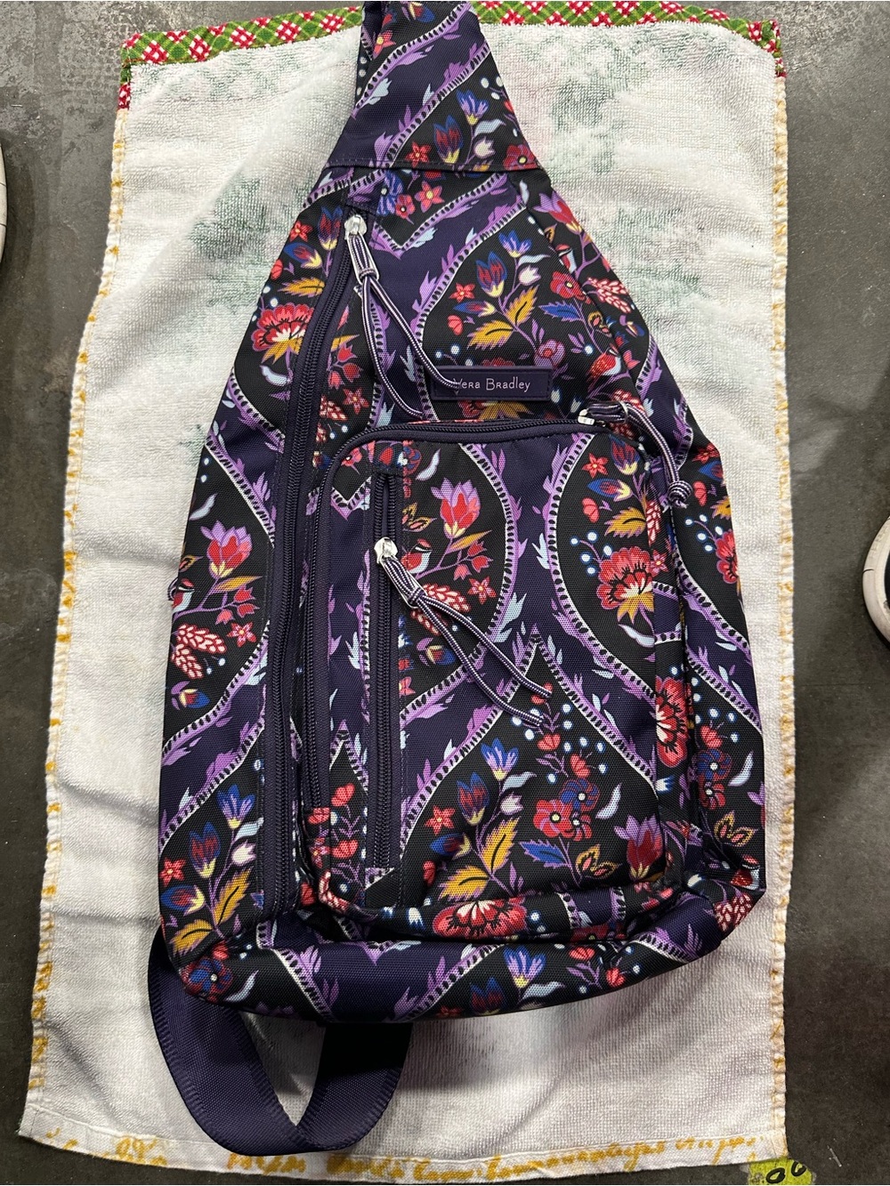Vera Bradley Purple Floral Sling Bag
